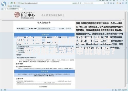 征信网上登录问题引关注：如何解决贷款审批障碍？