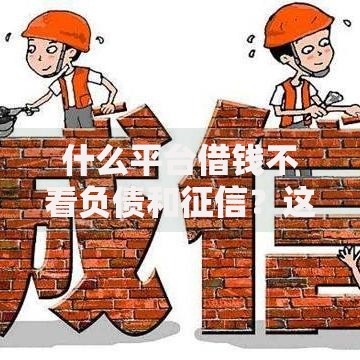 什么平台借钱不看负债和征信？这几种渠道可尝试