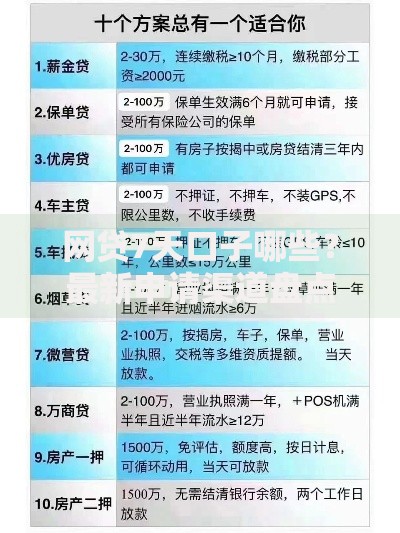 网贷7天口子哪些？最新申请渠道盘点及避坑指南