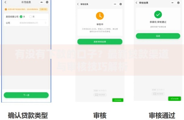 有没有下款的口子？最新贷款渠道与审核技巧解析