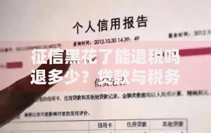 征信黑花了能退税吗退多少?贷款与税务深度解析 征信黑花了能退税吗退多少?贷款与税务深度解析