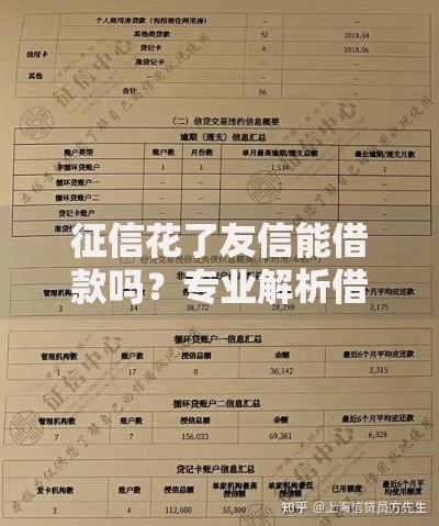 征信花了友信能借款吗？专业解析借款核心问题