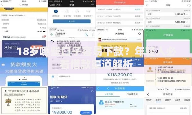 18岁哪些口子容易下款？年轻人必看借款渠道解析