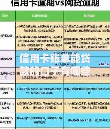 信用卡账单能贷款的口子有哪些正规渠道? 信用卡账单能贷款的口子有哪些正规渠道?