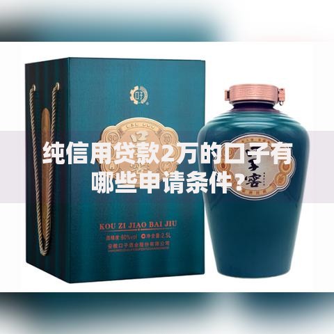 纯信用贷款2万的口子有哪些申请条件？