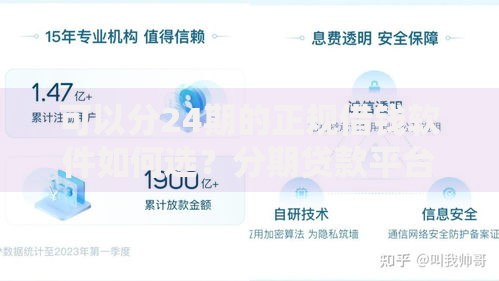 可以分24期的正规借钱软件如何选？分期贷款平台解析