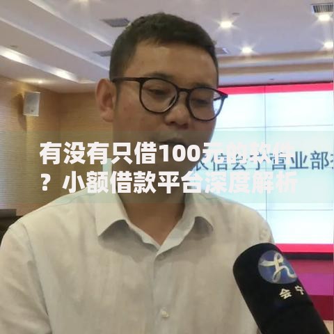 有没有只借100元的软件？小额借款平台深度解析