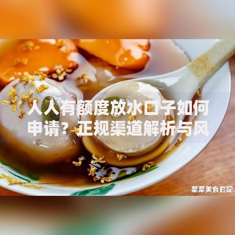 人人有额度放水口子如何申请？正规渠道解析与风险提示
