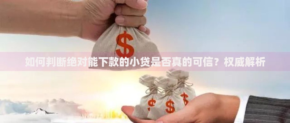 如何判断绝对能下款的小贷是否真的可信？权威解析