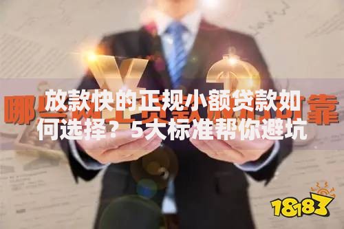 放款快的正规小额贷款如何选择？5大标准帮你避坑