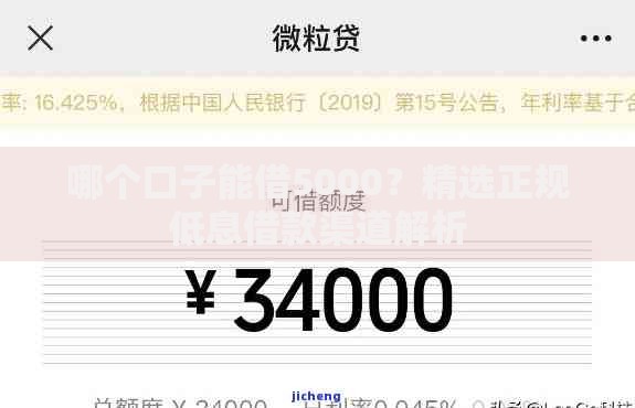 哪个口子能借5000？精选正规低息借款渠道解析