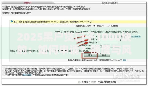 2025黑户贷口子1000块的：如何申请？额度与风险解析