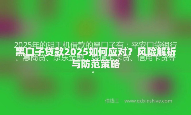 黑口子贷款2025如何应对？风险解析与防范策略