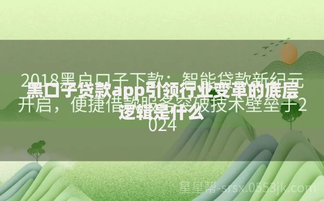 黑口子贷款app引领行业变革的底层逻辑是什么