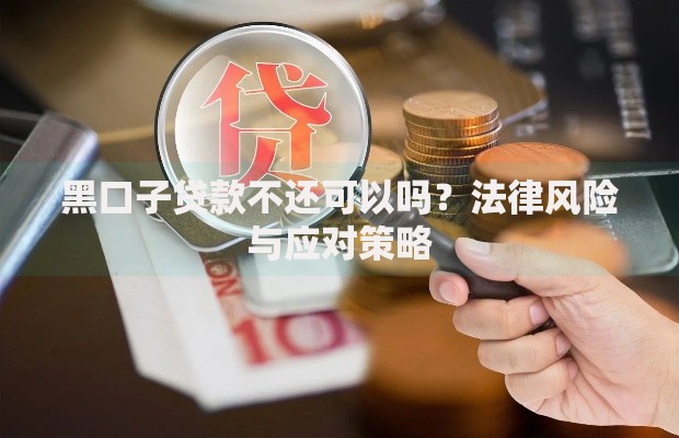黑口子贷款不还可以吗？法律风险与应对策略