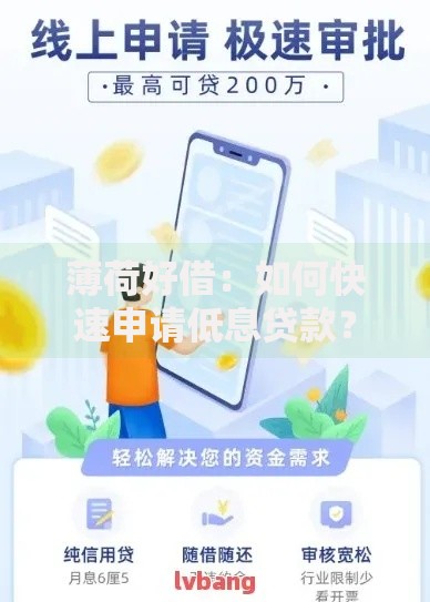 薄荷好借:如何快速申请低息贷款? 薄荷好借:如何快速申请低息贷款?