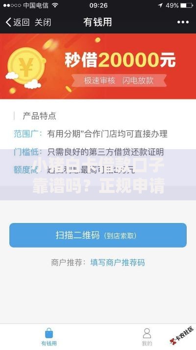 小猪白卡借款口子靠谱吗？正规申请条件及流程全解析