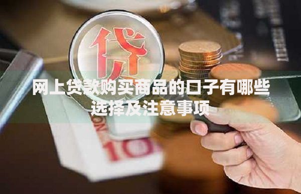 网上贷款购买商品的口子有哪些选择及注意事项