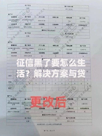 征信黑了要怎么生活？解决方案与贷款途径深度解析