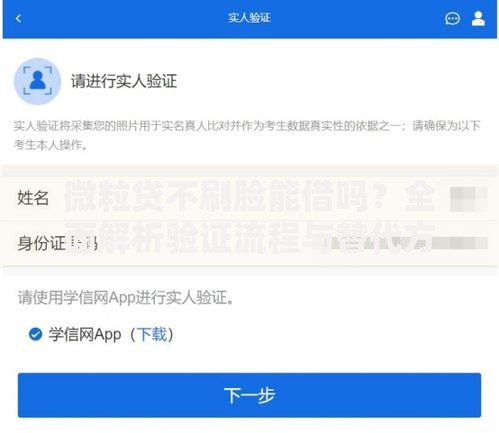 微粒贷不刷脸能借吗？全面解析验证流程与替代方案