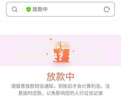 有没有哪些APP下款速度快？这5款贷款平台审核快、到账稳