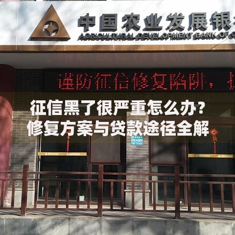 征信黑了很严重怎么办？修复方案与贷款途径全解析