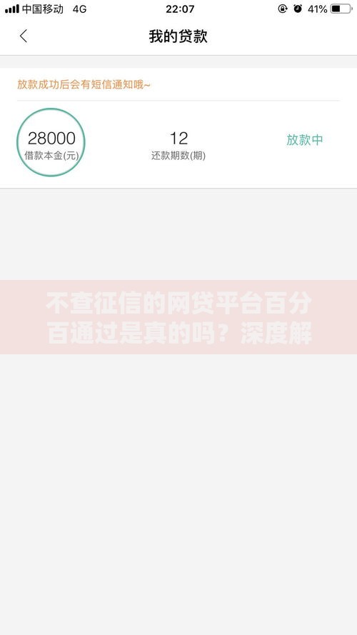 不查征信的网贷平台百分百通过是真的吗？深度解析