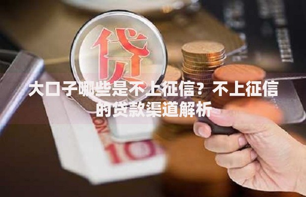 大口子哪些是不上征信?不上征信的贷款渠道解析 大口子哪些是不上征信?不上征信的贷款渠道解析