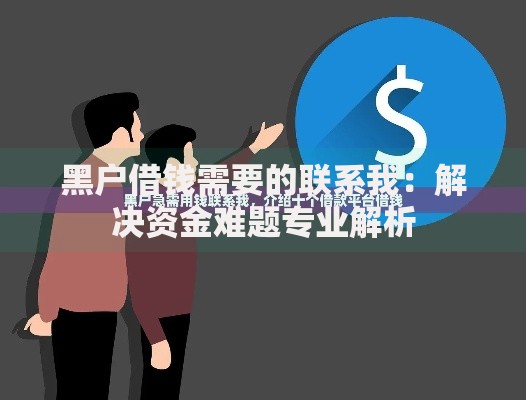 黑户借钱需要的联系我：解决资金难题专业解析