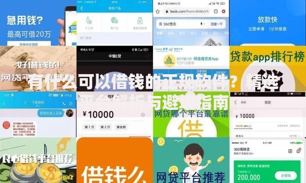 有什么可以借钱的正规软件？精选平台解析与避坑指南