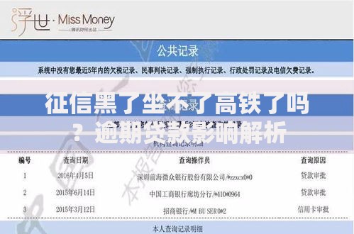 征信黑了坐不了高铁了吗？逾期贷款影响解析