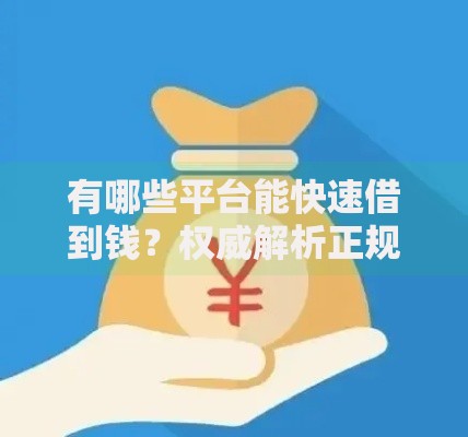 有哪些平台能快速借到钱？权威解析正规借款渠道