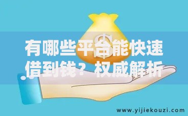 有哪些平台能快速借到钱？权威解析正规借款渠道