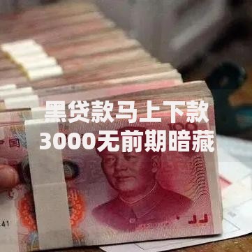 黑贷款马上下款3000无前期暗藏哪些风险？深度揭秘套路本质