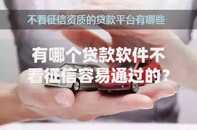 有哪个贷款软件不看征信容易通过的？深度解析无征信贷款平台推荐