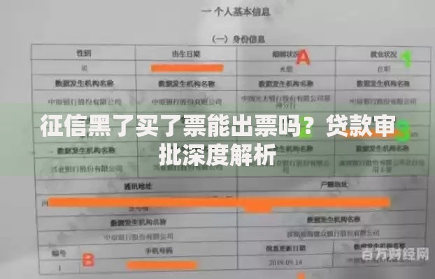 征信黑了买了票能出票吗？贷款审批深度解析