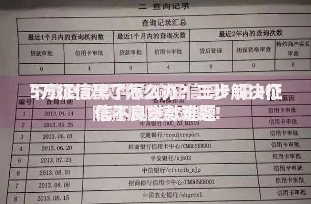 5万征信黑了怎么办？三步解决征信不良贷款难题
