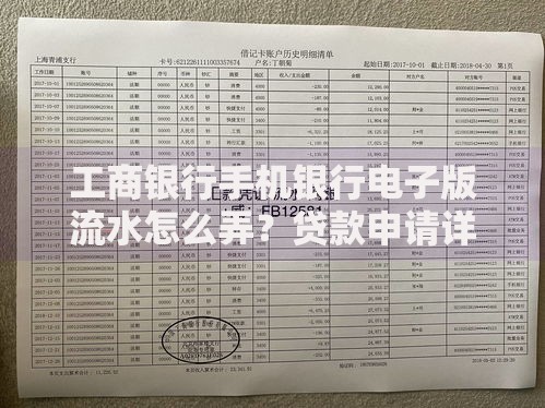 工商银行手机银行电子版流水怎么弄？贷款申请详细步骤解析
