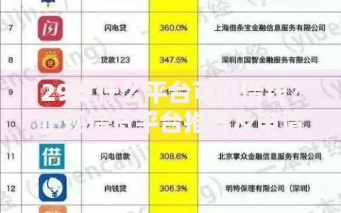 29岁什么平台可以借钱？正规借贷平台推荐及申请指南