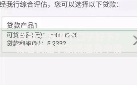 贷款一万哪个口子好下？精选快速下款渠道及申请攻略