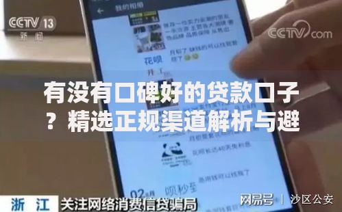 有没有口碑好的贷款口子？精选正规渠道解析与避坑指南