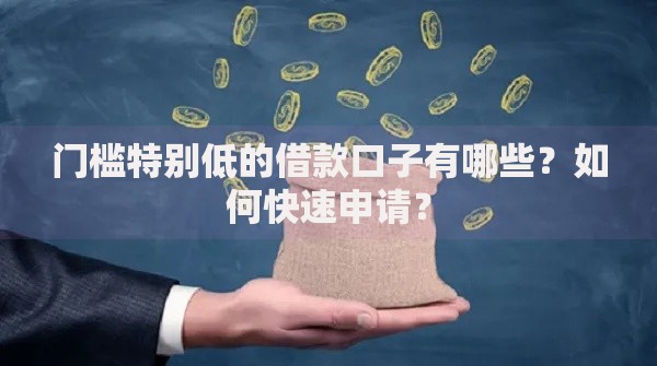 门槛特别低的借款口子有哪些？如何快速申请？