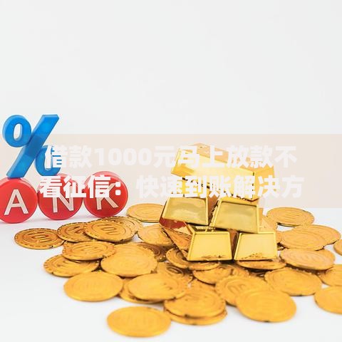 借款1000元马上放款不看征信：快速到账解决方案解析