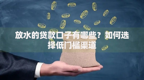放水的贷款口子有哪些？如何选择低门槛渠道