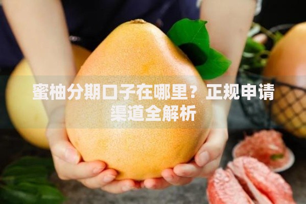 蜜柚分期口子在哪里？正规申请渠道全解析