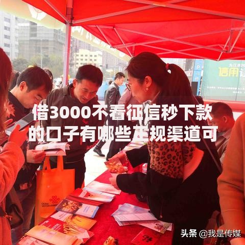 借3000不看征信秒下款的口子有哪些正规渠道可选？