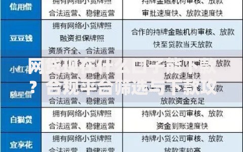 网贷现在什么口子能下款？合规平台筛选与下款攻略