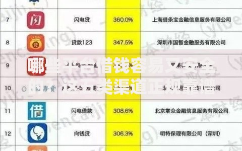 哪些平台借钱容易又安全的？这五类渠道正规靠谱