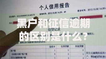 黑户和征信逾期的区别是什么？如何影响贷款申请？