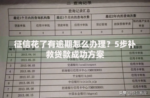征信花了有逾期怎么办理？5步补救贷款成功方案